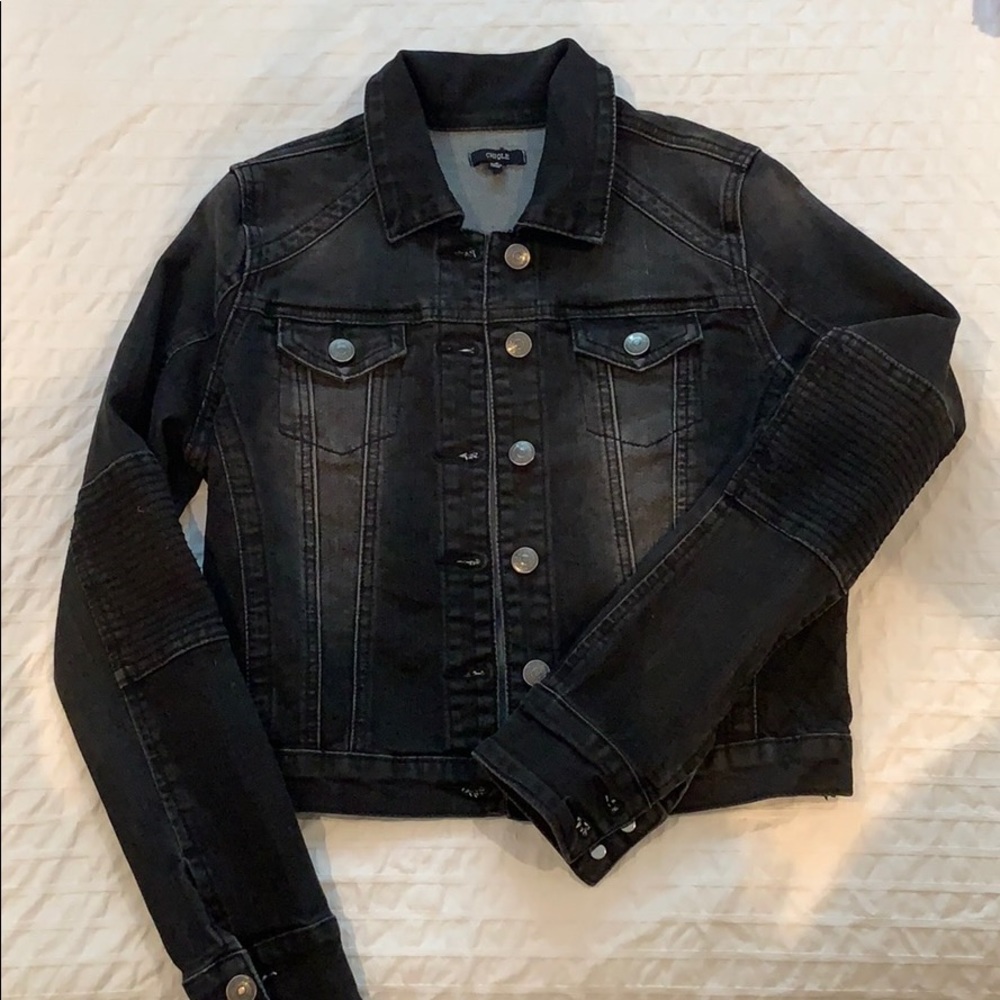 Black denim jacket